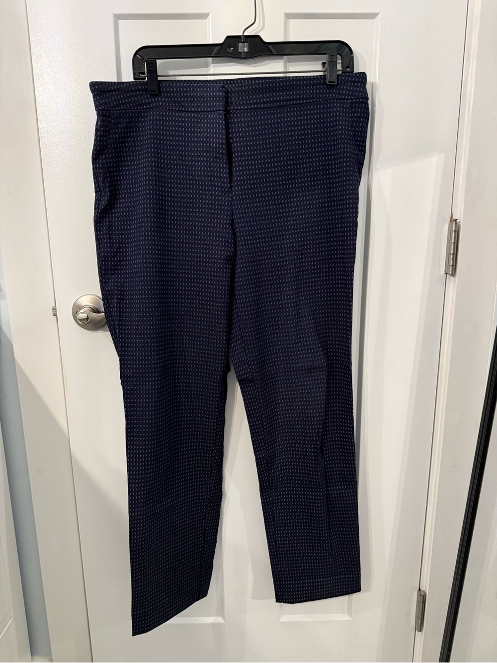 Counterparts Navy Textured Slim Ankle Trousers